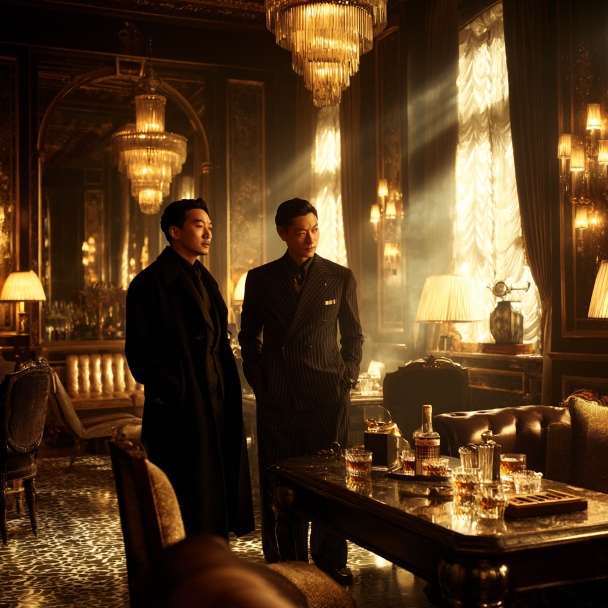 Black Cashmere and Gold Cufflinks