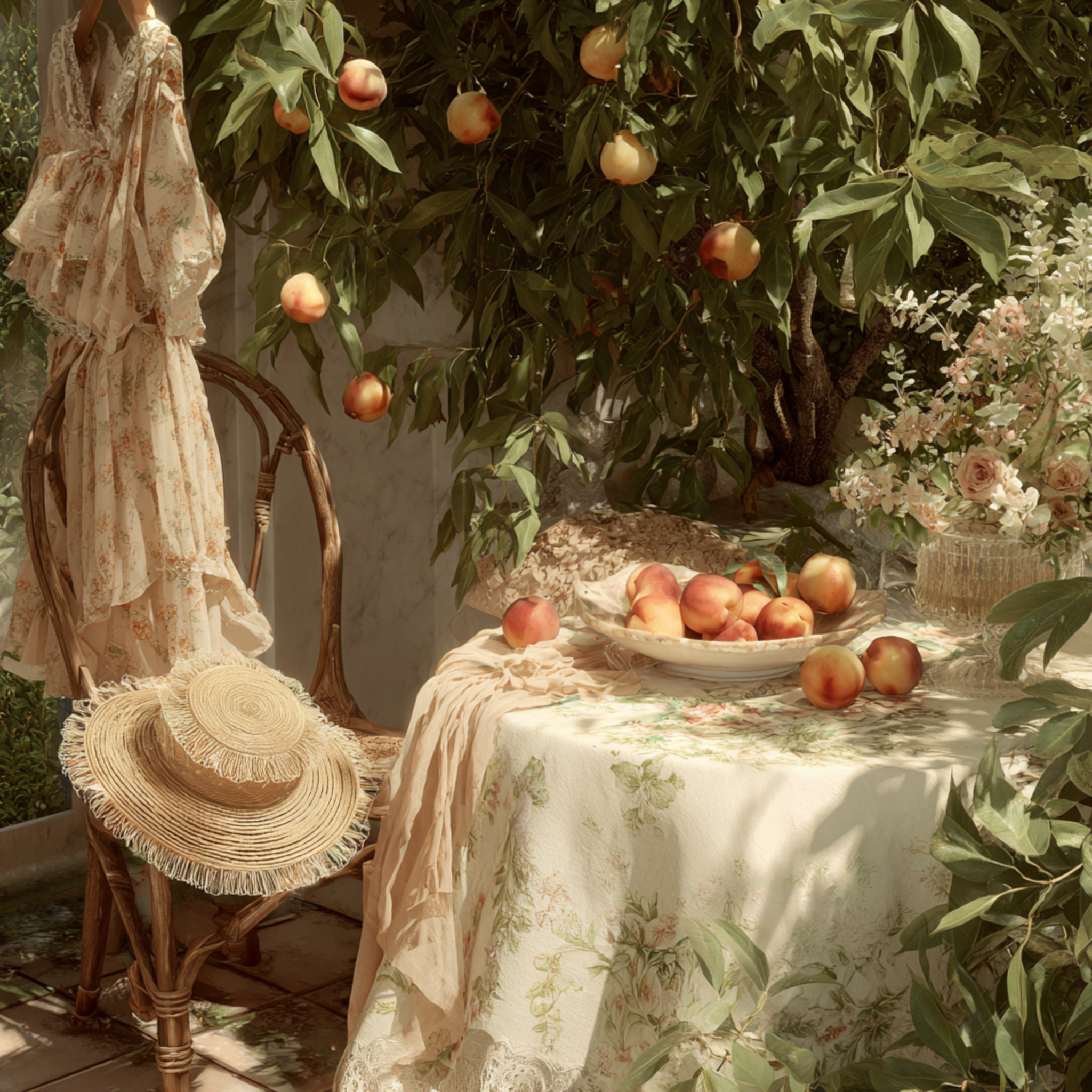 Linen Dresses and Wide Hats