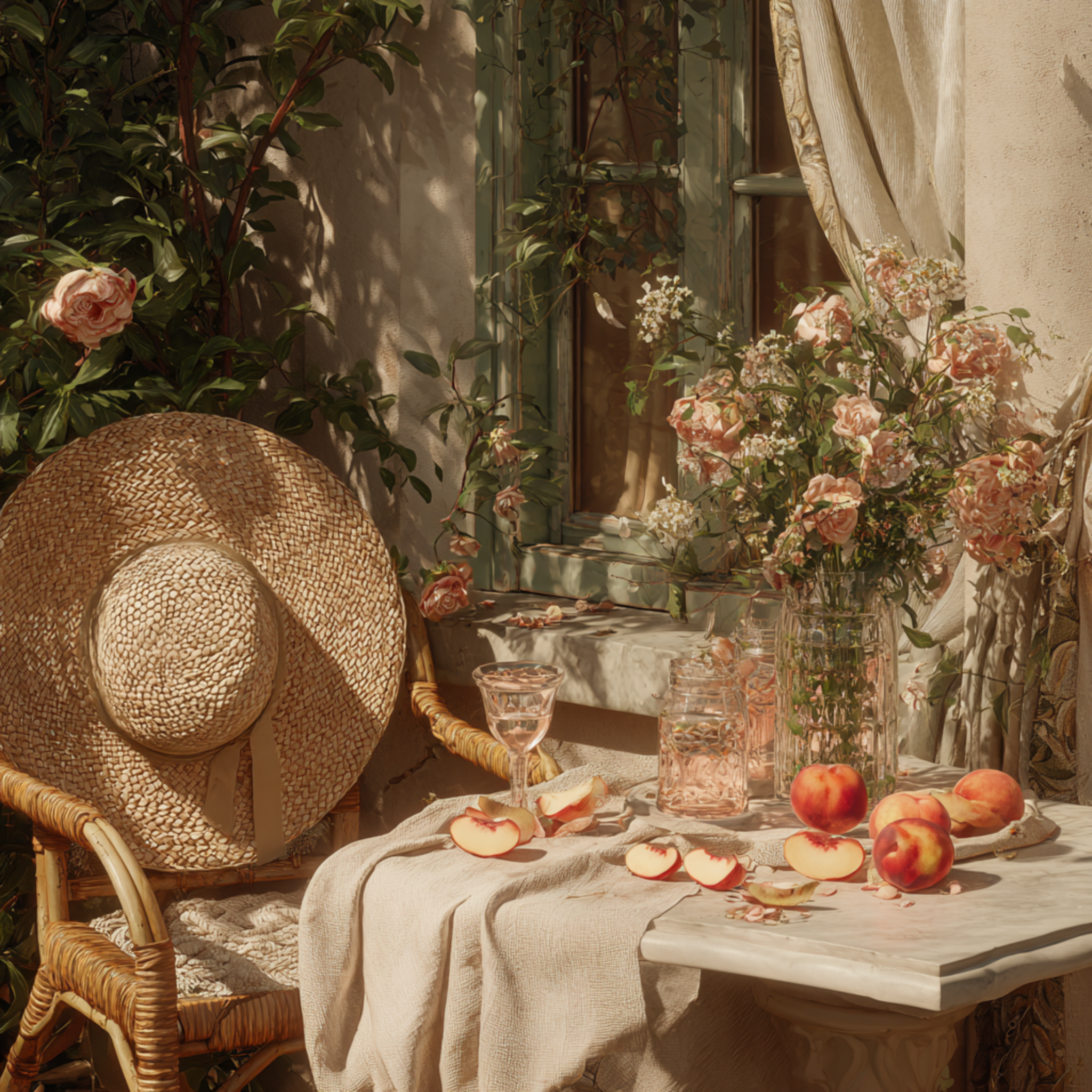 Linen Dresses and Wide Hats