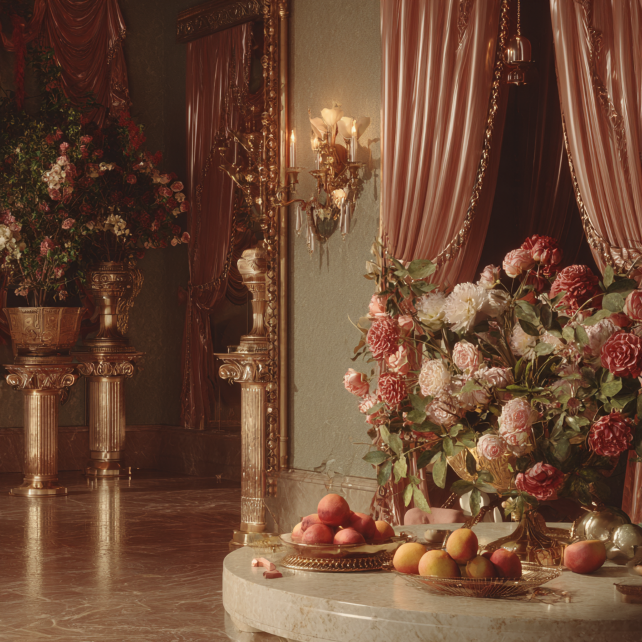 Lychee Roses in the Ballroom