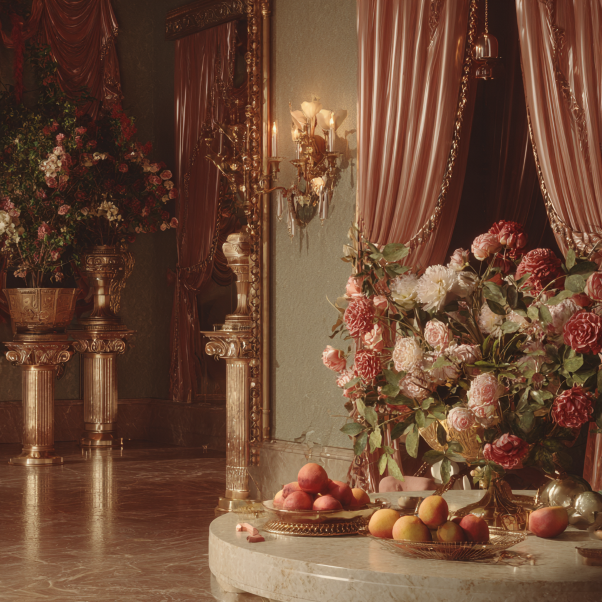 Lychee Roses in the Ballroom