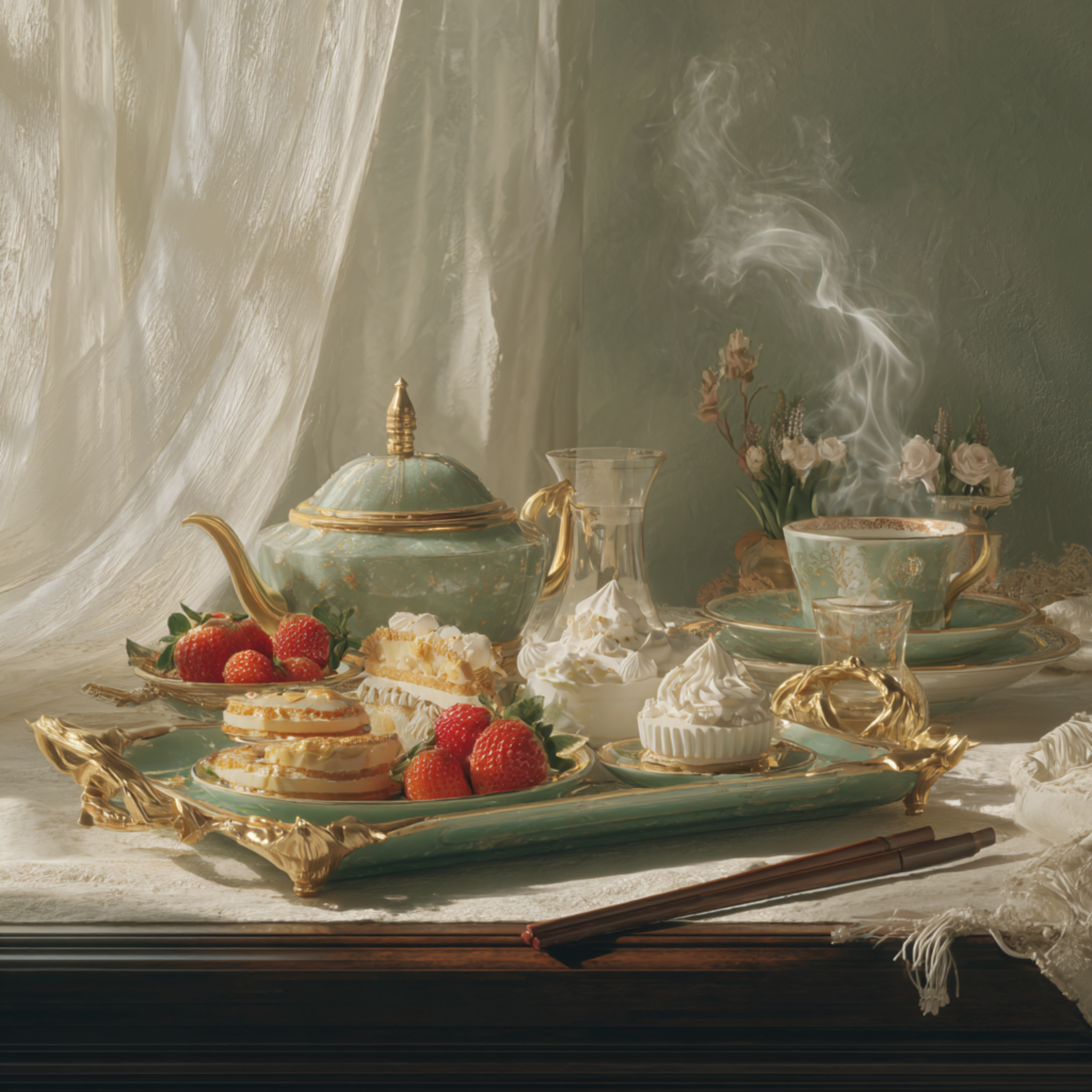 Pastries on a Jade Tray