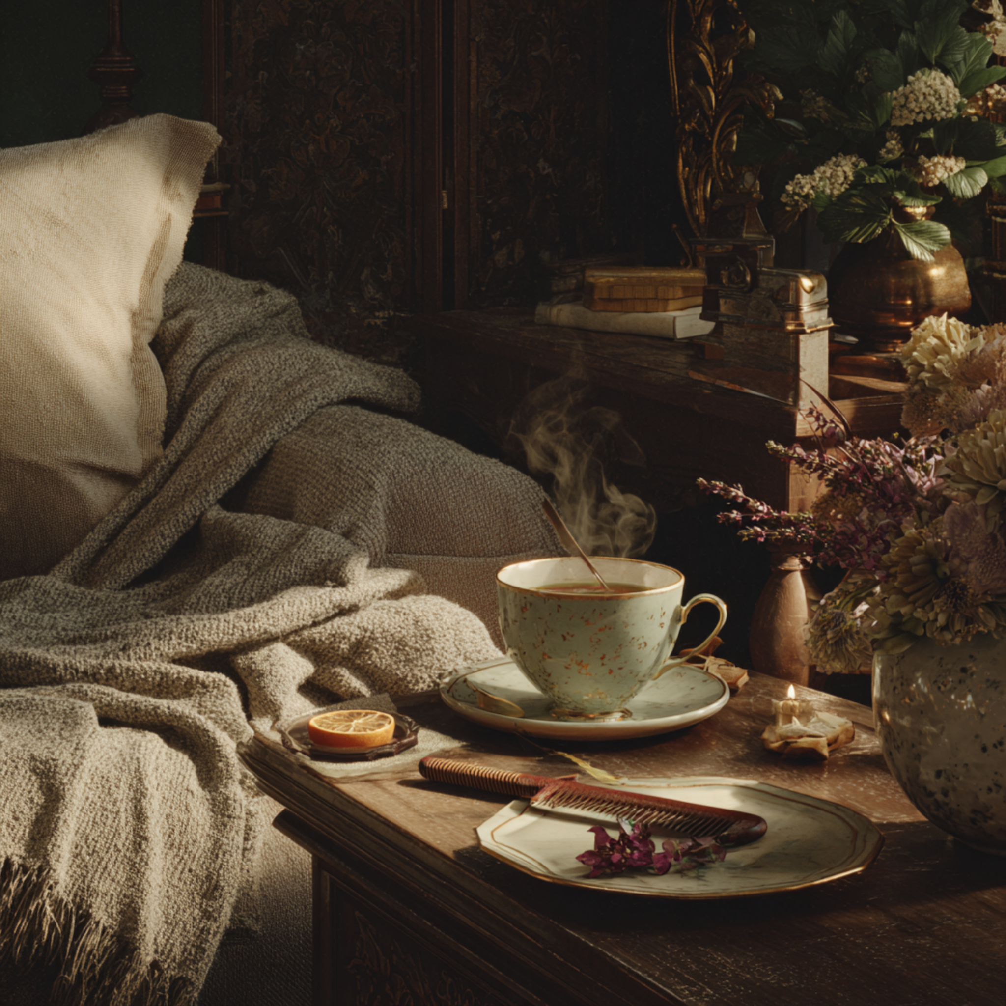 Soft Knit on Bare Shoulders