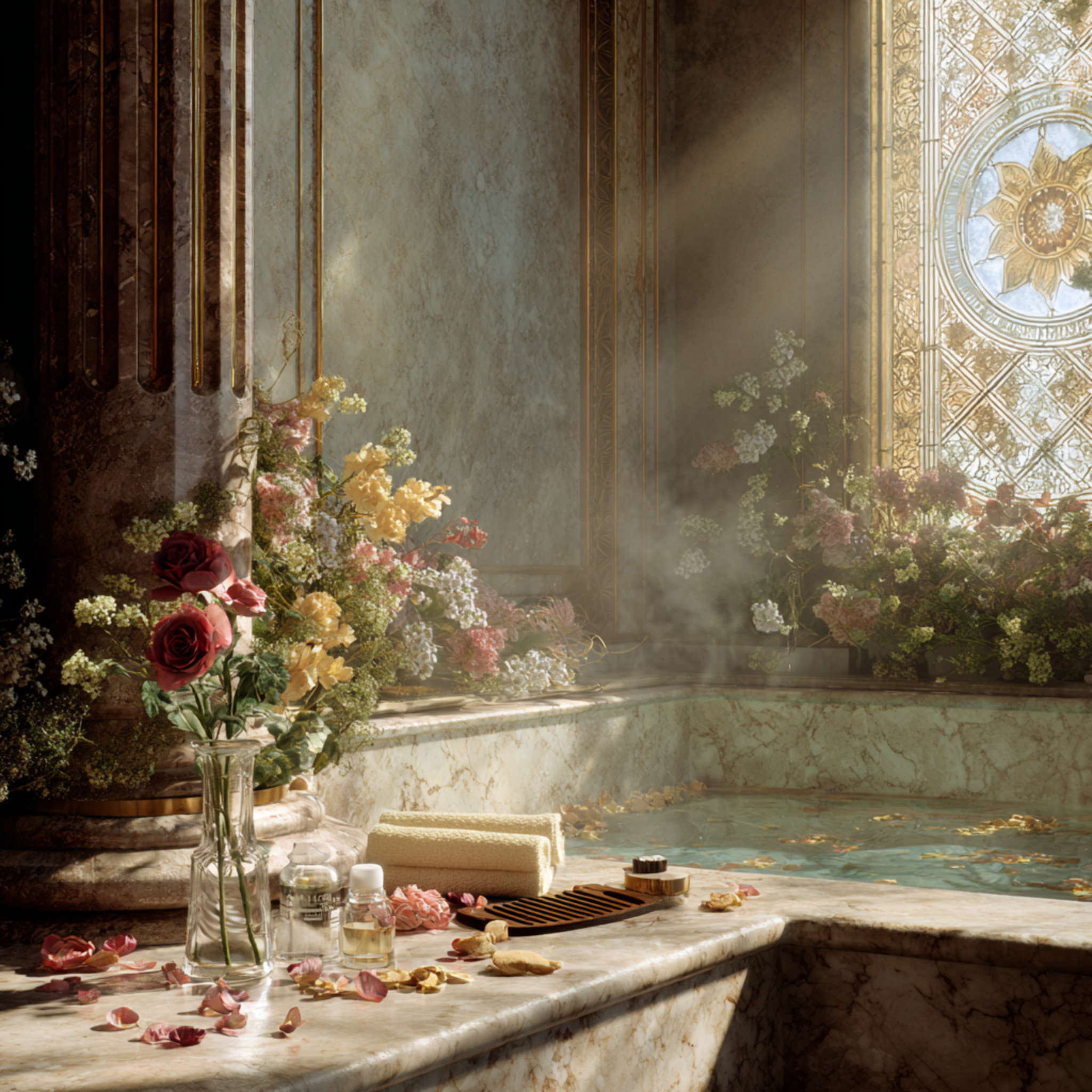 The Bath Beneath the Rose Window