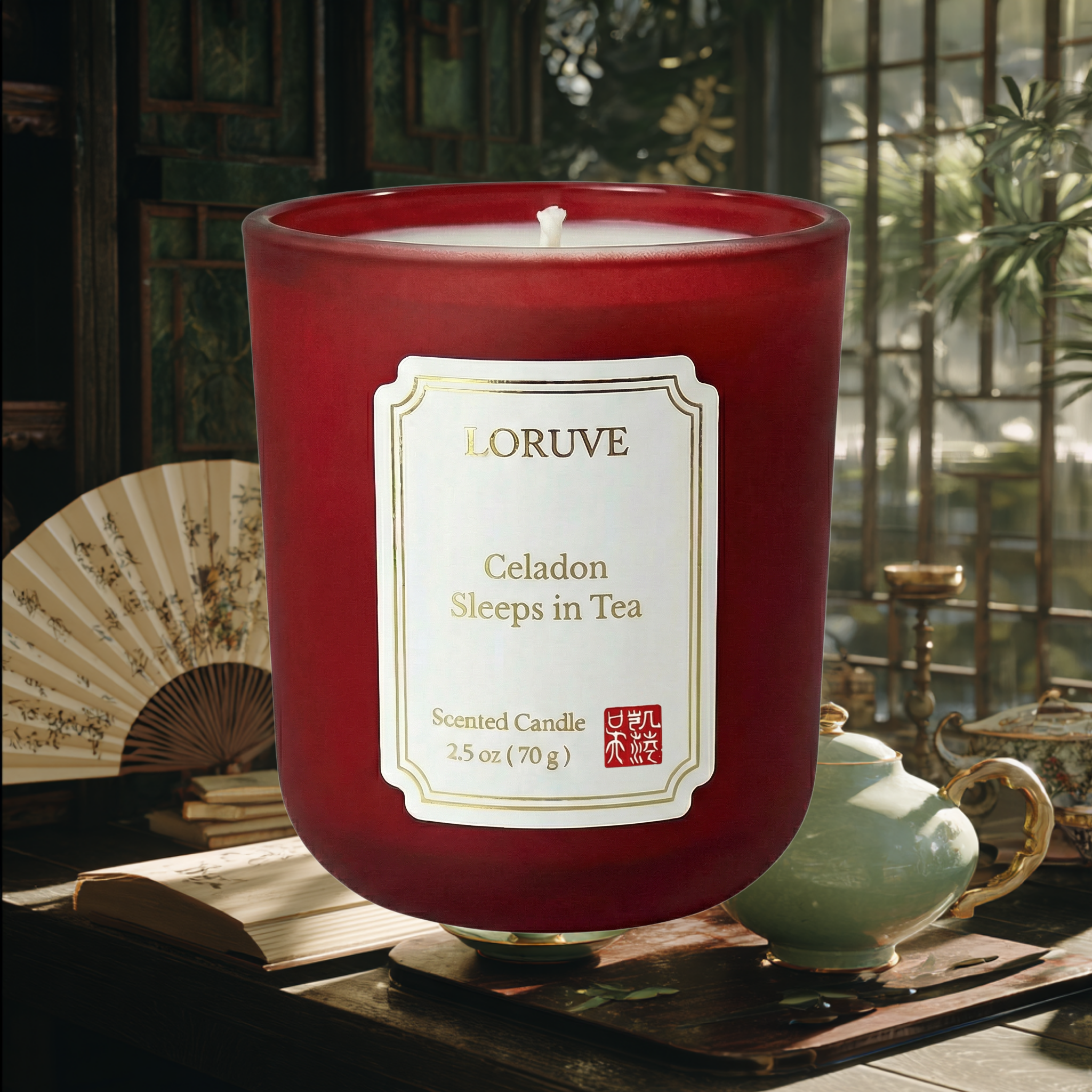 Celadon Sleeps in Tea — Candle
