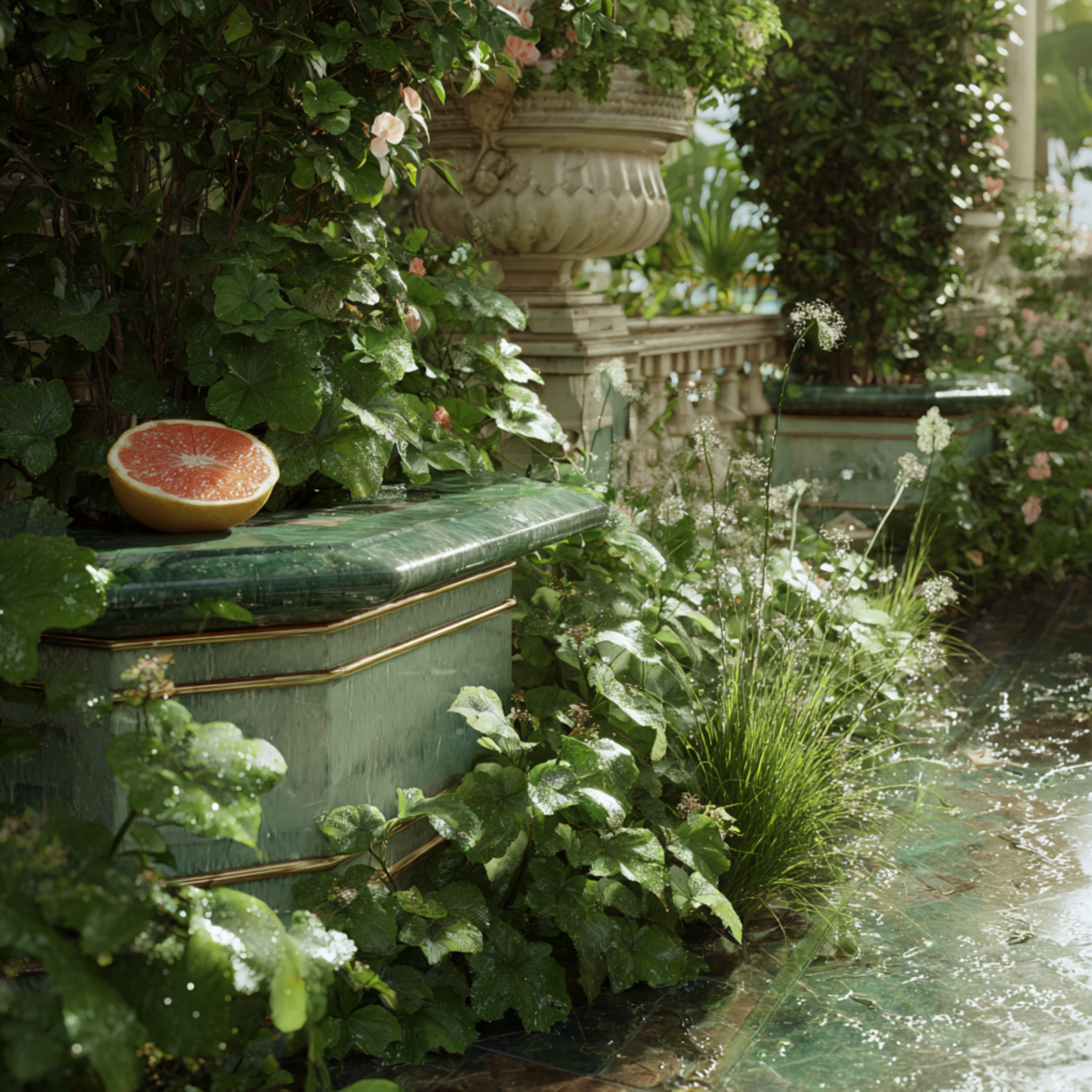 Green Marble Planters