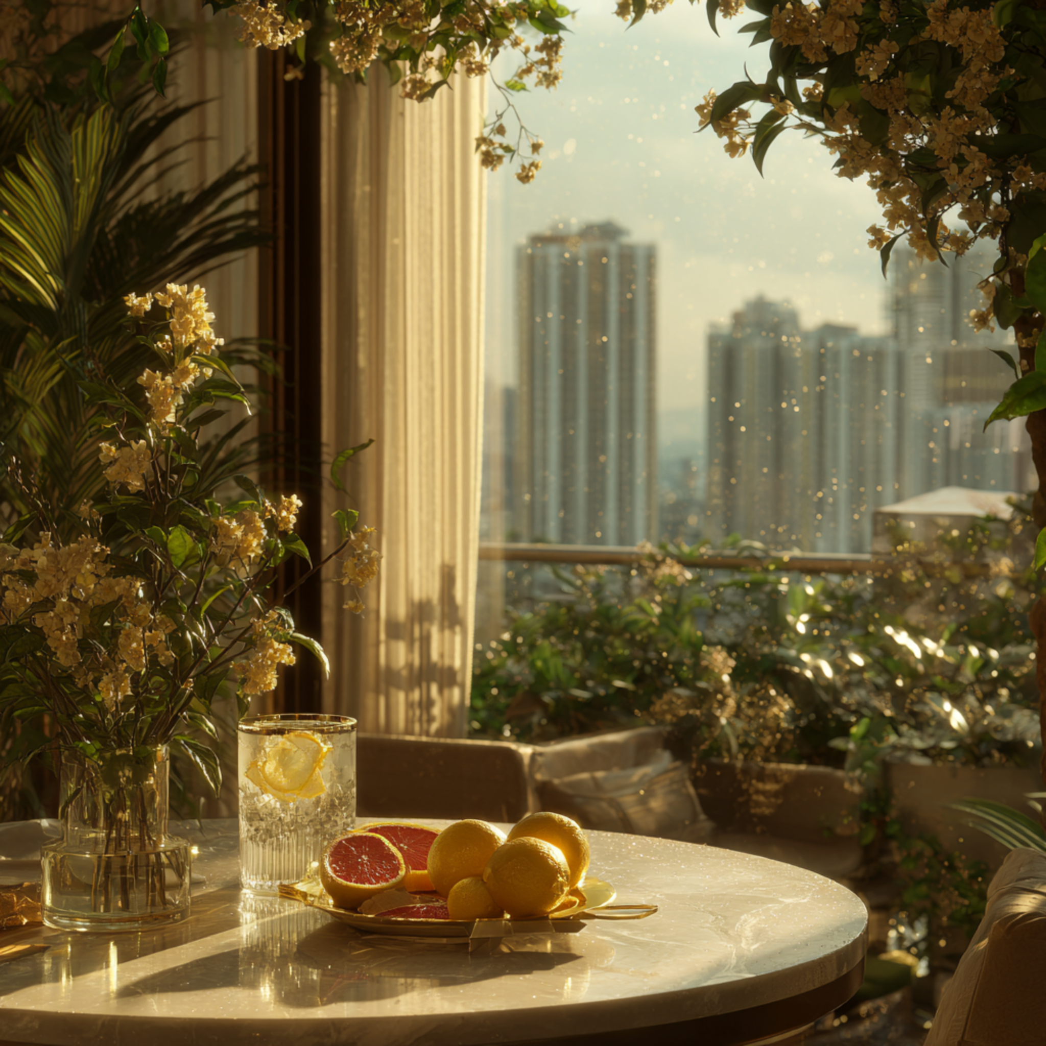 Lemon Sky Over the City