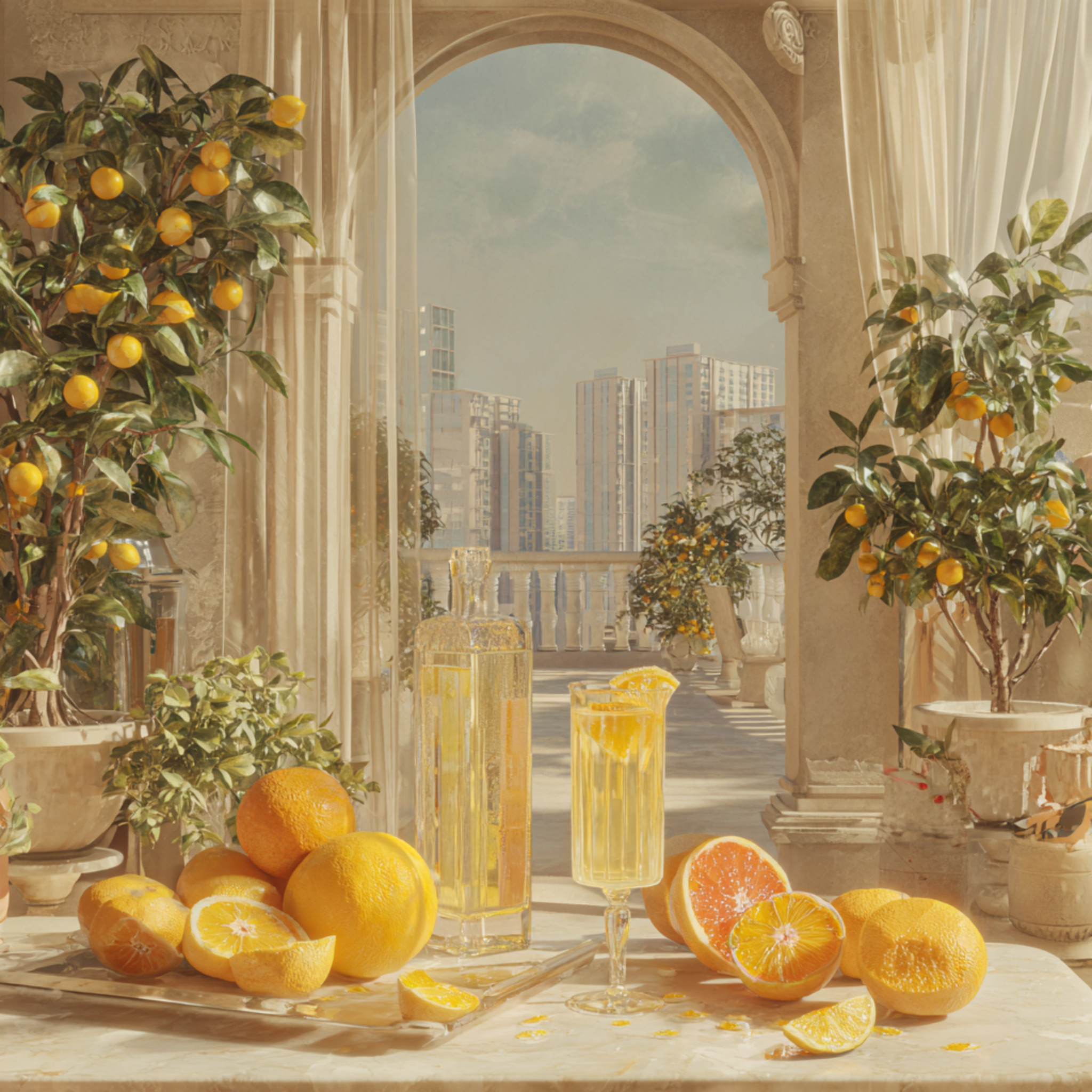 Lemon Sky Over the City