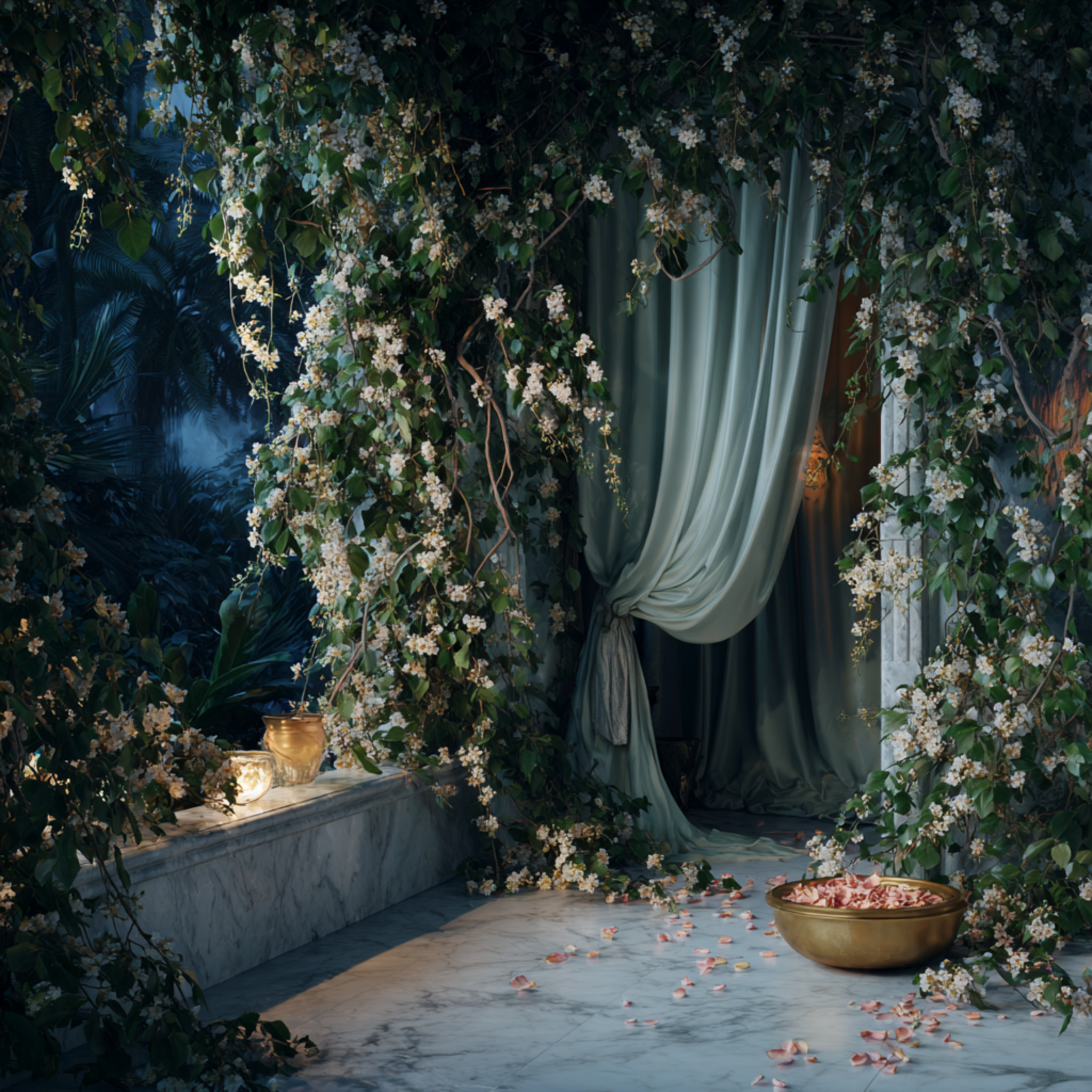 Moonlight Over Jasmine Vines