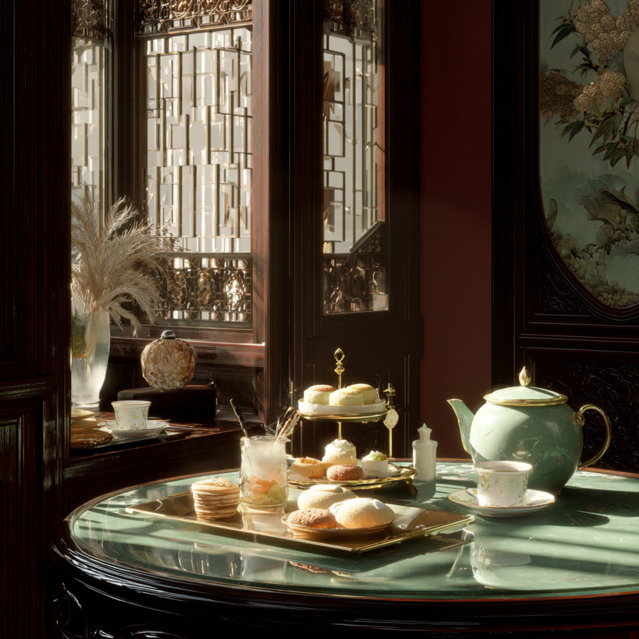 Pastries on a Jade Tray