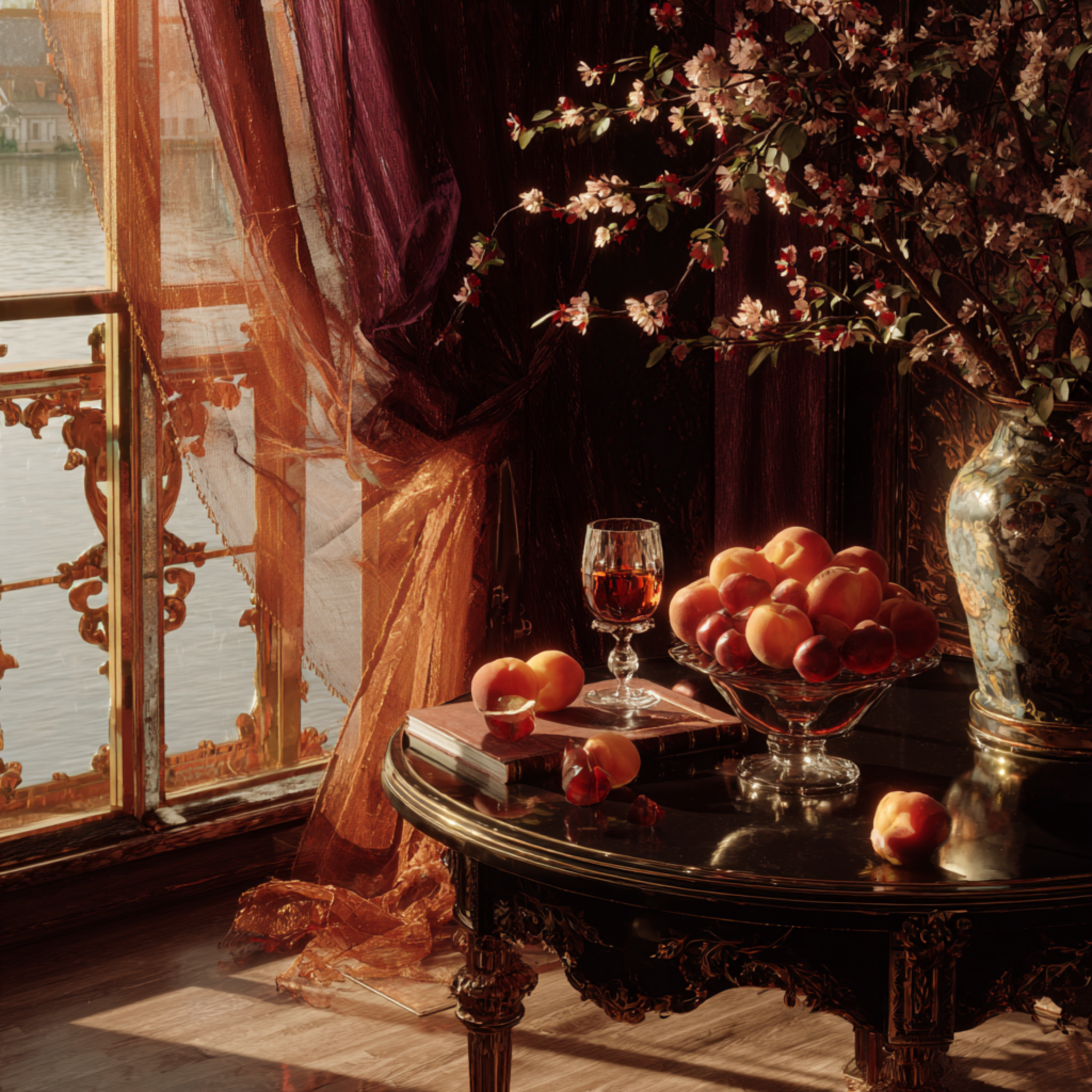 Stained with Peach and Rum