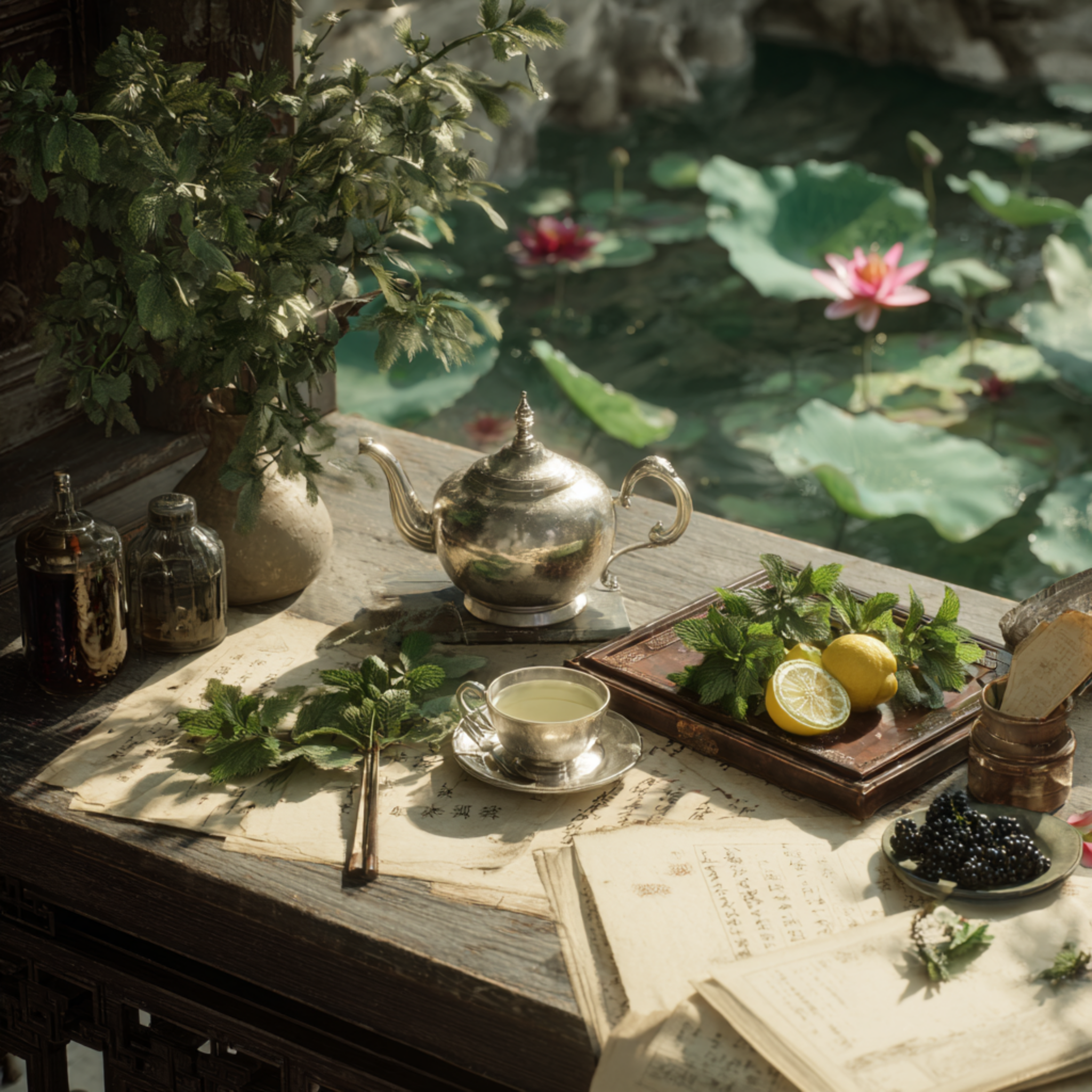 Tea by the Lotus Pond