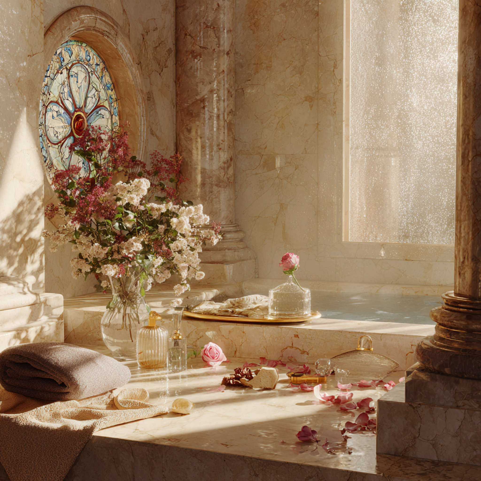 The Bath Beneath the Rose Window